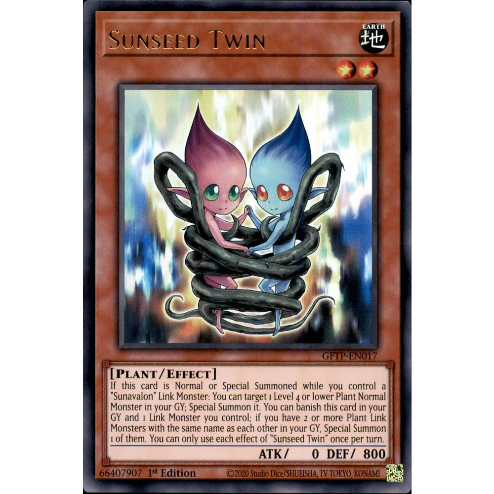 Sunseed Twin GFTP-EN017 Yu-Gi-Oh! Card from the Ghosts from the Past Set