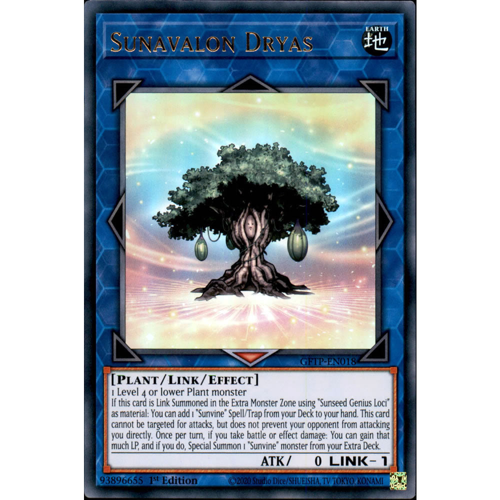 Sunavalon Dryas GFTP-EN018 Yu-Gi-Oh! Card from the Ghosts from the Past Set