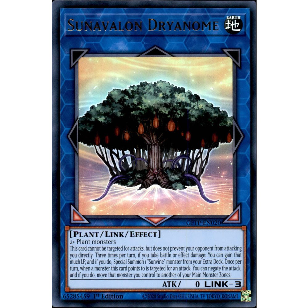 Sunavalon Dryanome GFTP-EN020 Yu-Gi-Oh! Card from the Ghosts from the Past Set