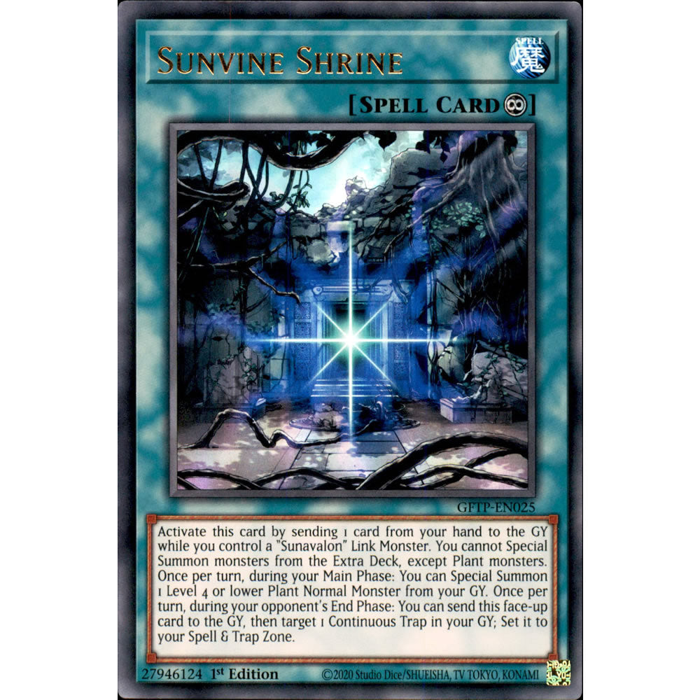 Sunvine Shrine GFTP-EN025 Yu-Gi-Oh! Card from the Ghosts from the Past Set