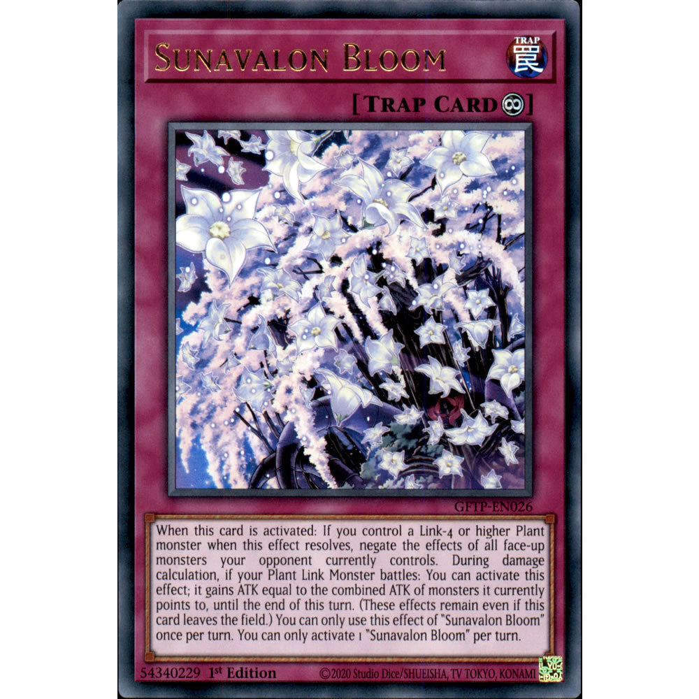 Sunavalon Bloom GFTP-EN026 Yu-Gi-Oh! Card from the Ghosts from the Past Set