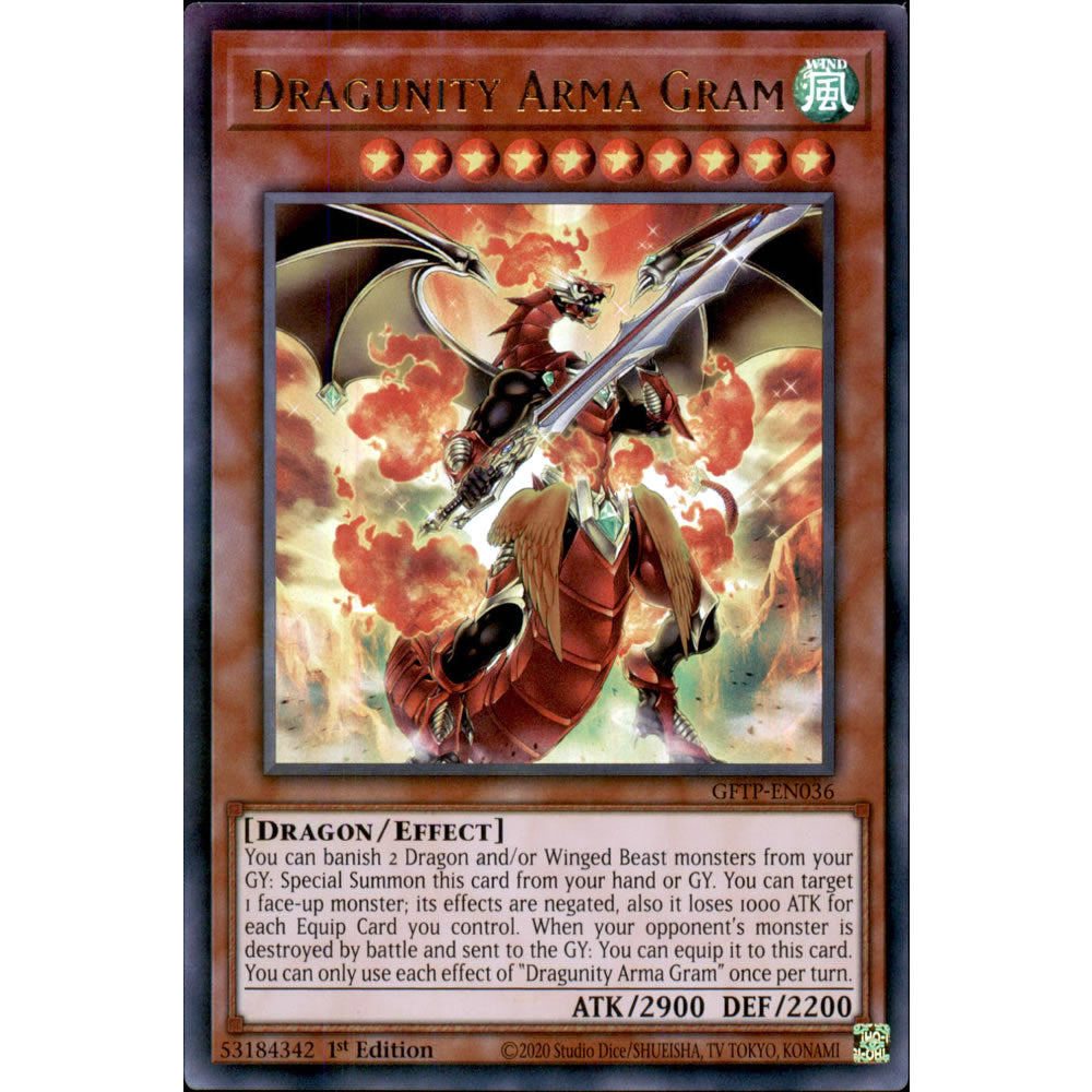 Dragunity Arma Gram GFTP-EN036 Yu-Gi-Oh! Card from the Ghosts from the Past Set