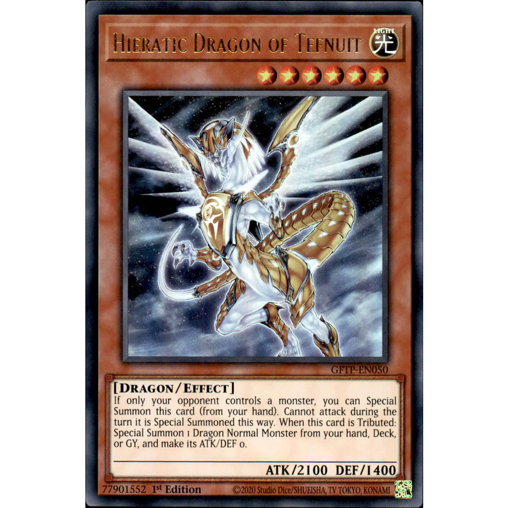 Hieratic Dragon of Tefnuit GFTP-EN050 Yu-Gi-Oh! Card from the Ghosts from the Past Set