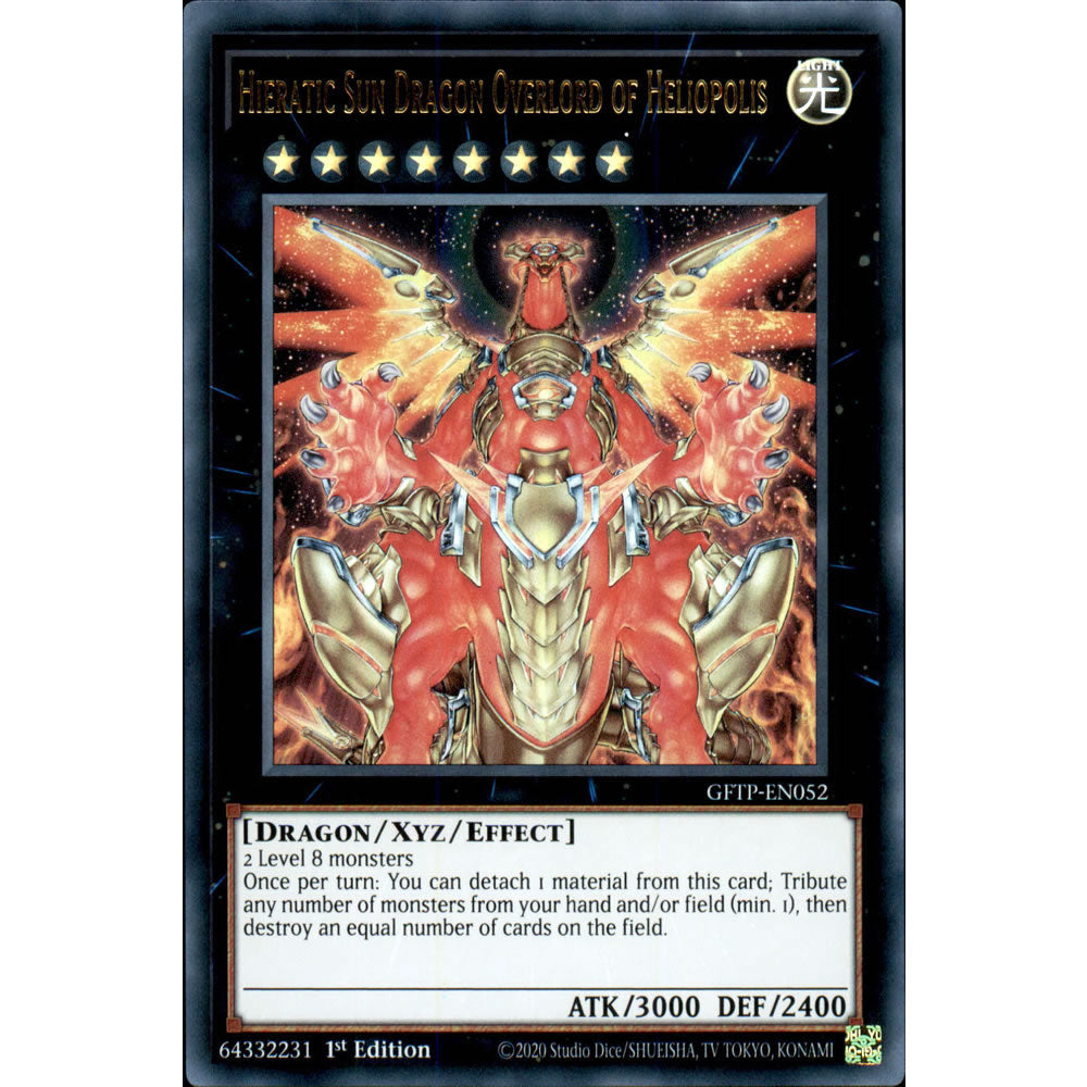 Hieratic Sun Dragon Overlord of Heliopolis GFTP-EN052 Yu-Gi-Oh! Card from the Ghosts from the Past Set
