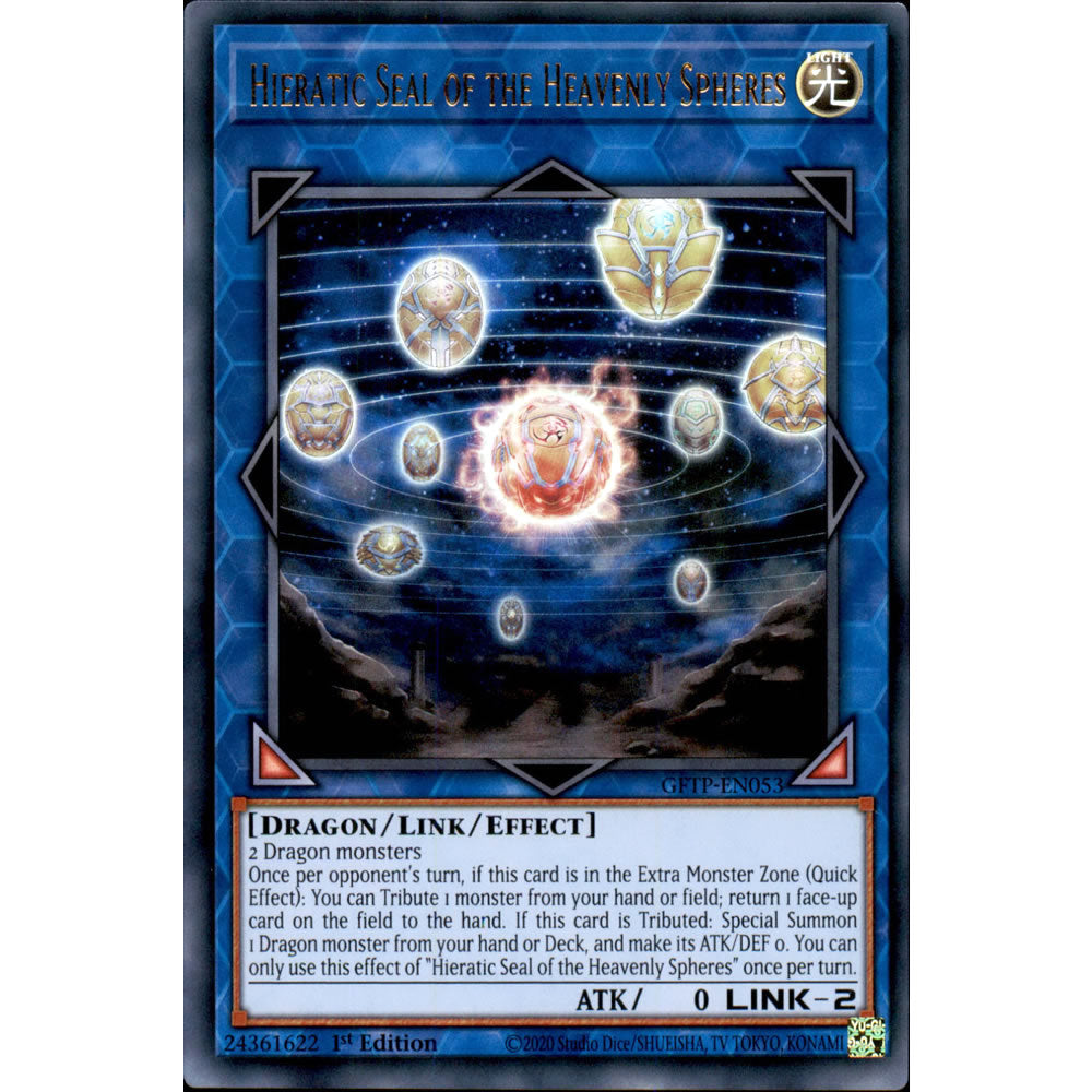Hieratic Seal of the Heavenly Spheres GFTP-EN053 Yu-Gi-Oh! Card from the Ghosts from the Past Set