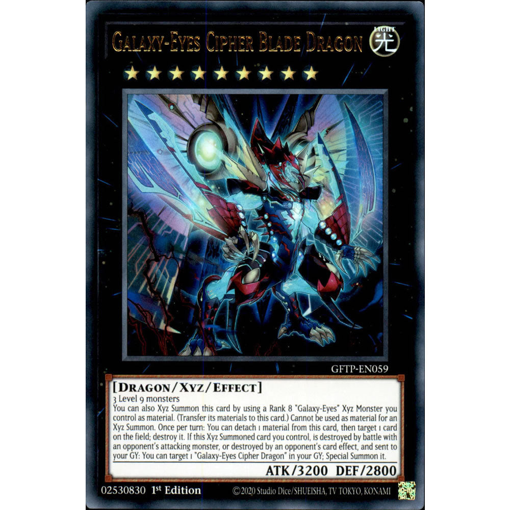 Galaxy-Eyes Cipher Blade Dragon GFTP-EN059 Yu-Gi-Oh! Card from the Ghosts from the Past Set