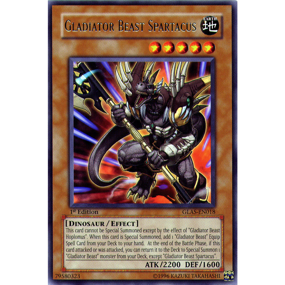 Gladiator Beast Spartacus GLAS-EN018 Yu-Gi-Oh! Card from the Gladiator's Assault Set