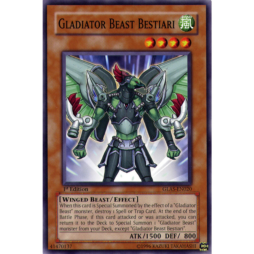 Gladiator Beast Bestiari GLAS-EN020 Yu-Gi-Oh! Card from the Gladiator's Assault Set