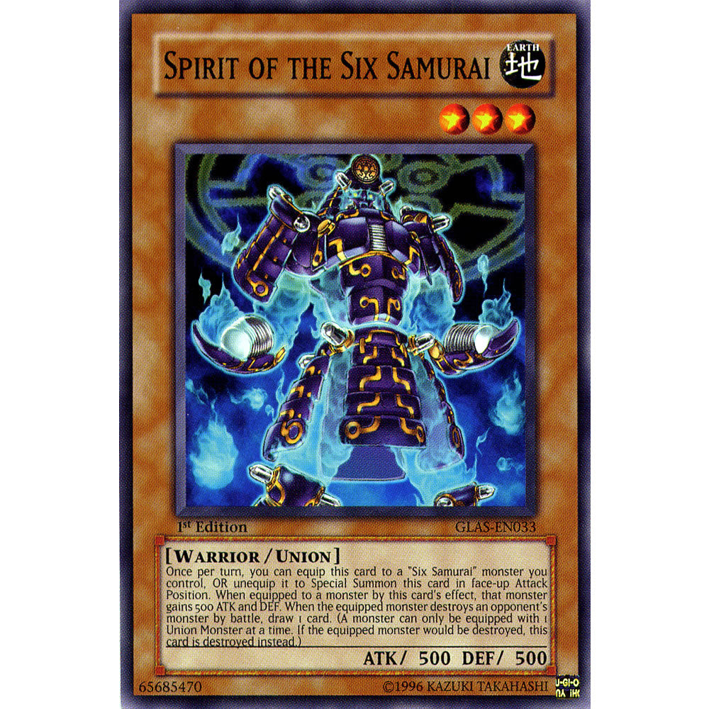 Spirit of the Six Samurai GLAS-EN033 Yu-Gi-Oh! Card from the Gladiator's Assault Set