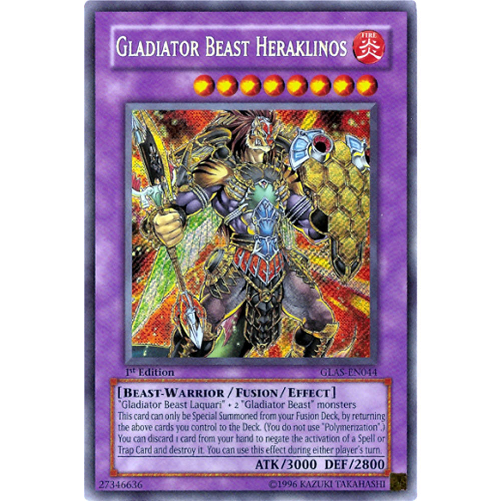Gladiator Beast Heraklinos GLAS-EN044 Yu-Gi-Oh! Card from the Gladiator's Assault Set