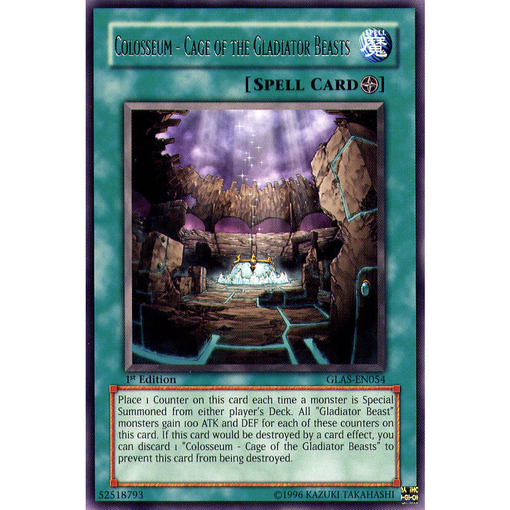 Colosseum - Cage of the Gladiator Beasts GLAS-EN054 Yu-Gi-Oh! Card from the Gladiator's Assault Set
