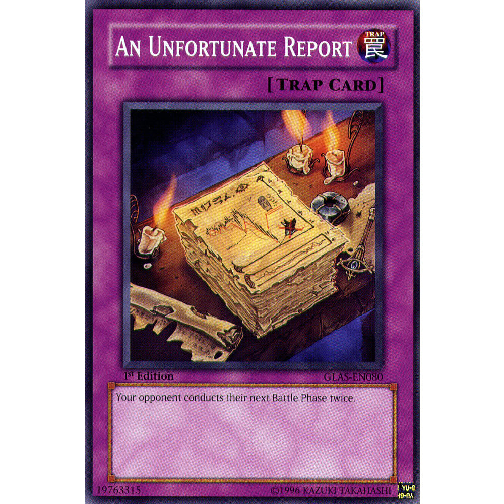 An Unfortunate Report GLAS-EN080 Yu-Gi-Oh! Card from the Gladiator's Assault Set