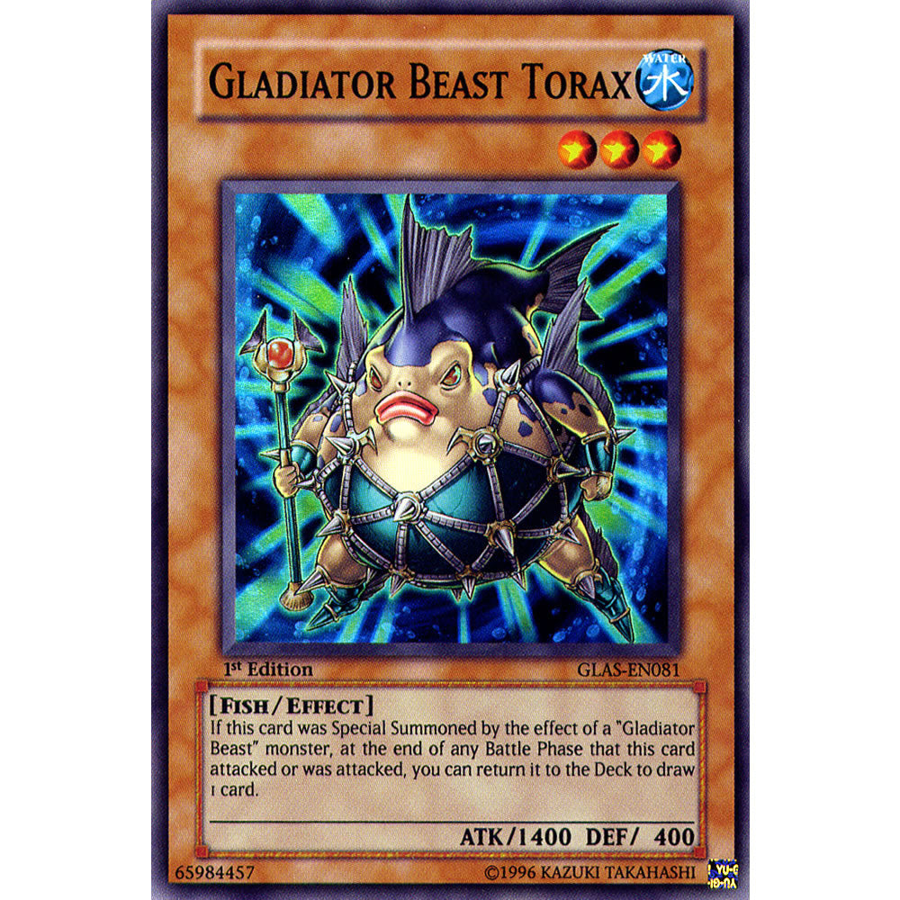 Gladiator Beast Torax GLAS-EN081 Yu-Gi-Oh! Card from the Gladiator's Assault Set