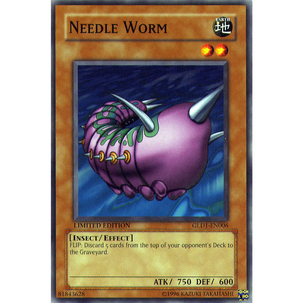 Needle Worm GLD1-EN006 Yu-Gi-Oh! Card from the Gold Series 1 Set