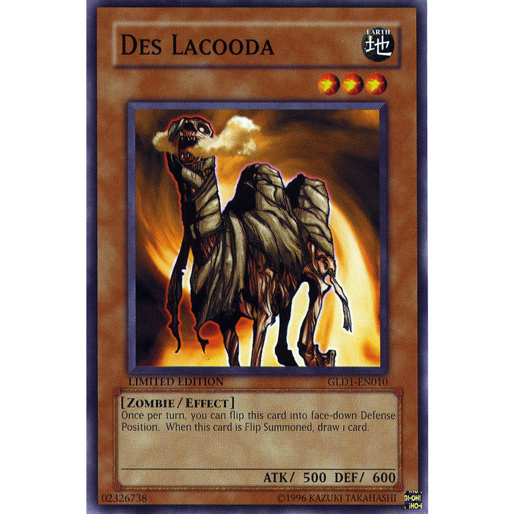 Des Lacooda GLD1-EN010 Yu-Gi-Oh! Card from the Gold Series 1 Set