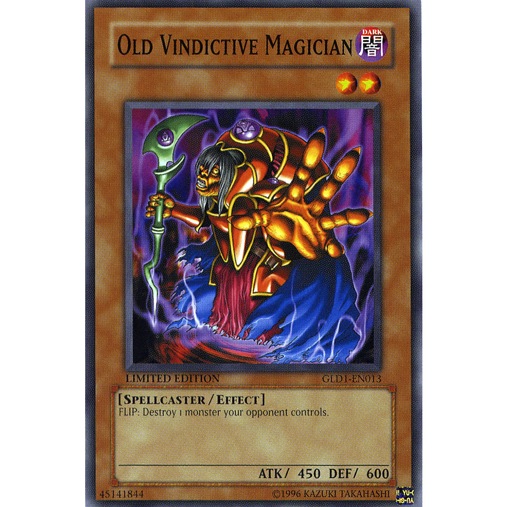 Old Vindictive Magician GLD1-EN013 Yu-Gi-Oh! Card from the Gold Series 1 Set