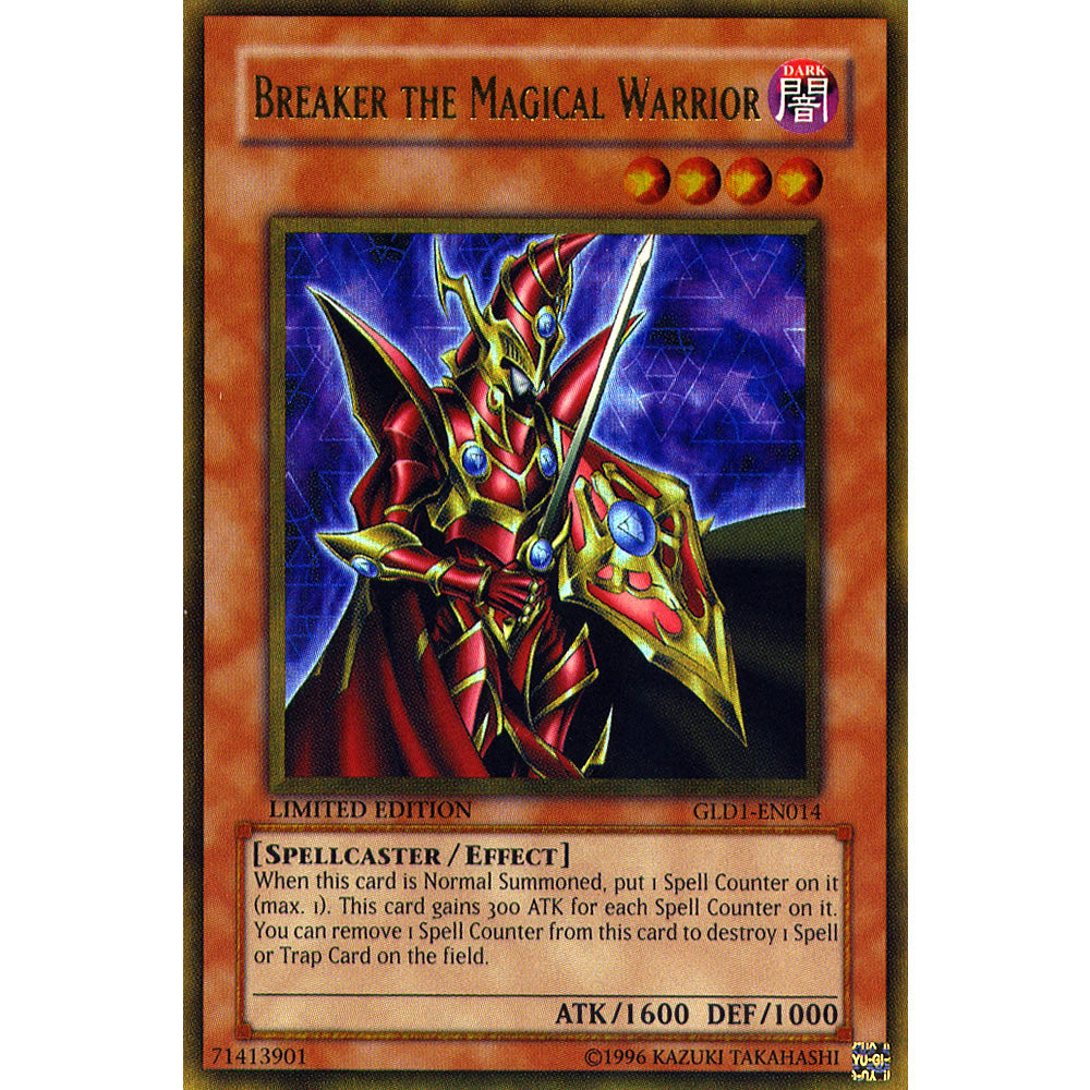 Breaker the Magical Warrior GLD1-EN014 Yu-Gi-Oh! Card from the Gold Series 1 Set
