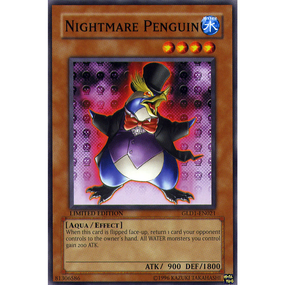 Nightmare Penguin GLD1-EN021 Yu-Gi-Oh! Card from the Gold Series 1 Set