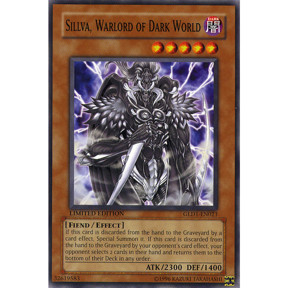 Sillva, Warlord of Dark World GLD1-EN023 Yu-Gi-Oh! Card from the Gold Series 1 Set