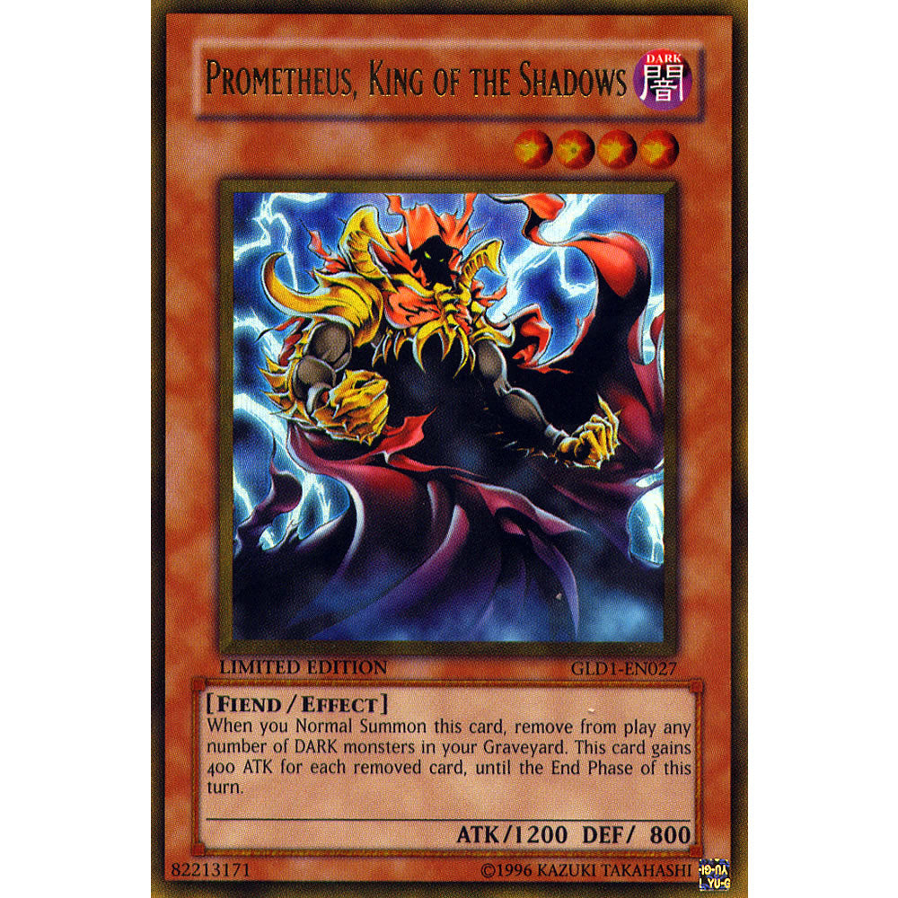 Prometheus, King of the Shadows GLD1-EN027 Yu-Gi-Oh! Card from the Gold Series 1 Set