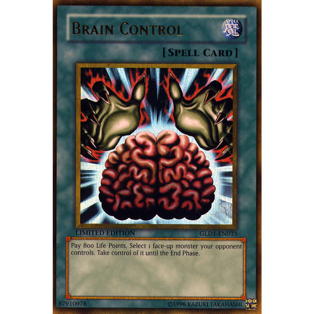 Brain Control GLD1-EN033 Yu-Gi-Oh! Card from the Gold Series 1 Set
