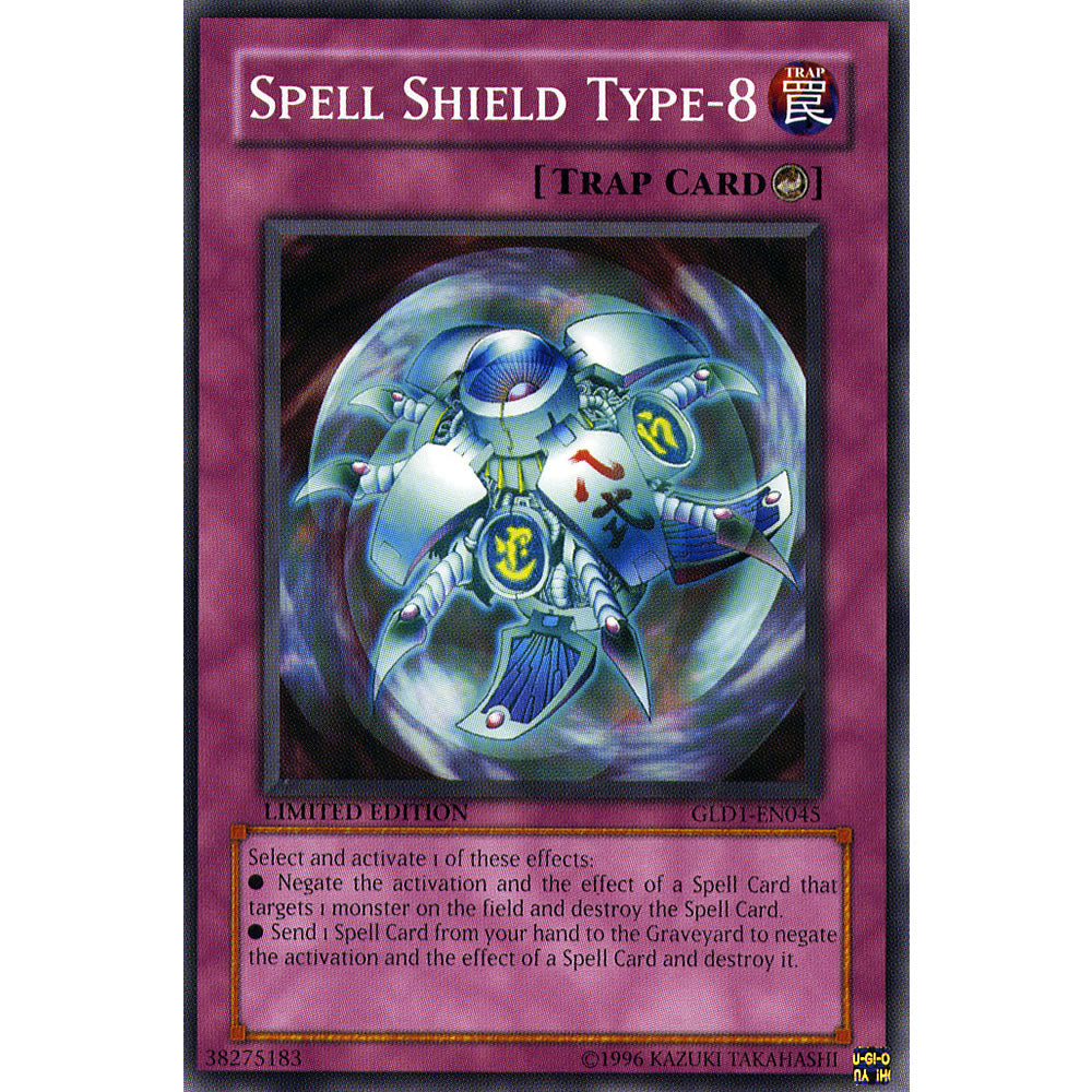 Spell Shield Type-8 GLD1-EN045 Yu-Gi-Oh! Card from the Gold Series 1 Set