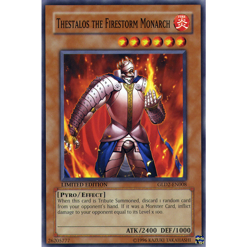Thestalos the Firestorm Monarch GLD2-EN008 Yu-Gi-Oh! Card from the Gold Series 2 (2009) Set