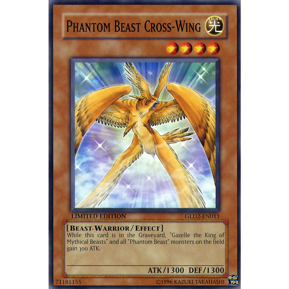 Phantom Beast Cross-Wing GLD2-EN011 Yu-Gi-Oh! Card from the Gold Series 2 (2009) Set