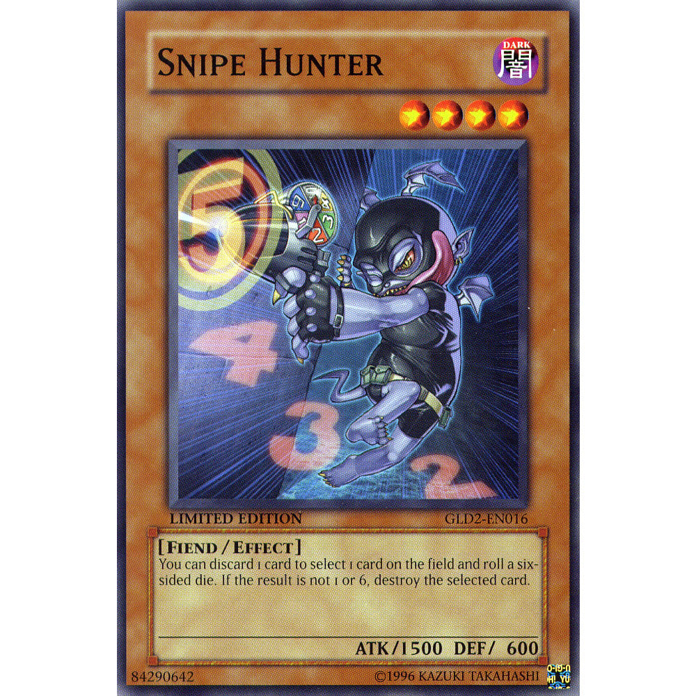 Snipe Hunter GLD2-EN016 Yu-Gi-Oh! Card from the Gold Series 2 (2009) Set