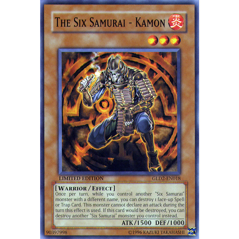 The Six Samurai - Kamon GLD2-EN018 Yu-Gi-Oh! Card from the Gold Series 2 (2009) Set