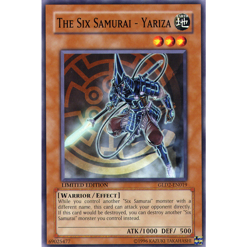 The Six Samurai - Yariza GLD2-EN019 Yu-Gi-Oh! Card from the Gold Series 2 (2009) Set