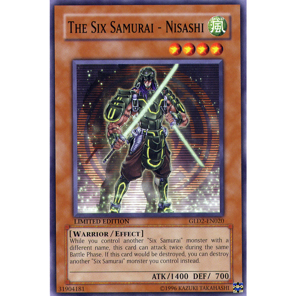 The Six Samurai - Nisashi GLD2-EN020 Yu-Gi-Oh! Card from the Gold Series 2 (2009) Set