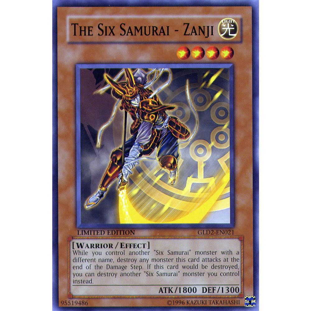 The Six Samurai - Zanji GLD2-EN021 Yu-Gi-Oh! Card from the Gold Series 2 (2009) Set