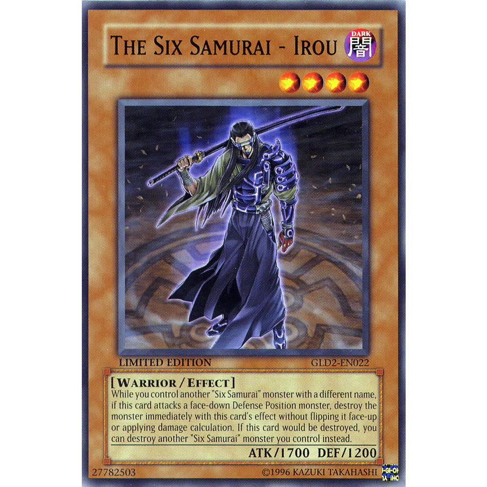The Six Samurai - Irou GLD2-EN022 Yu-Gi-Oh! Card from the Gold Series 2 (2009) Set