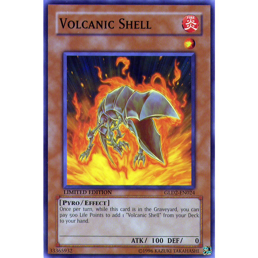 Volcanic Shell GLD2-EN024 Yu-Gi-Oh! Card from the Gold Series 2 (2009) Set