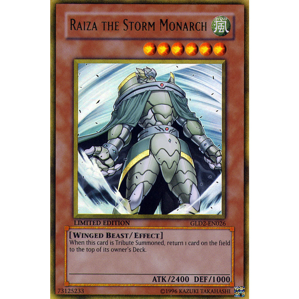 Raiza the Storm Monarch GLD2-EN026 Yu-Gi-Oh! Card from the Gold Series 2 (2009) Set