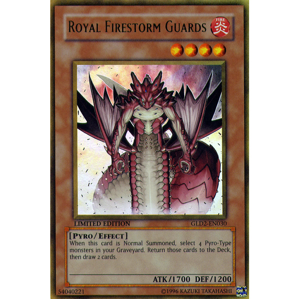Royal Firestorm Guards GLD2-EN030 Yu-Gi-Oh! Card from the Gold Series 2 (2009) Set