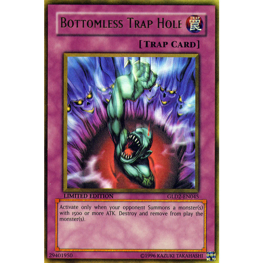 Bottomless Trap Hole GLD2-EN045 Yu-Gi-Oh! Card from the Gold Series 2 (2009) Set
