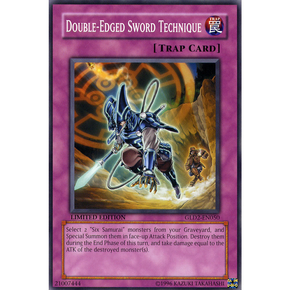 Double-Edged Sword Technique GLD2-EN050 Yu-Gi-Oh! Card from the Gold Series 2 (2009) Set