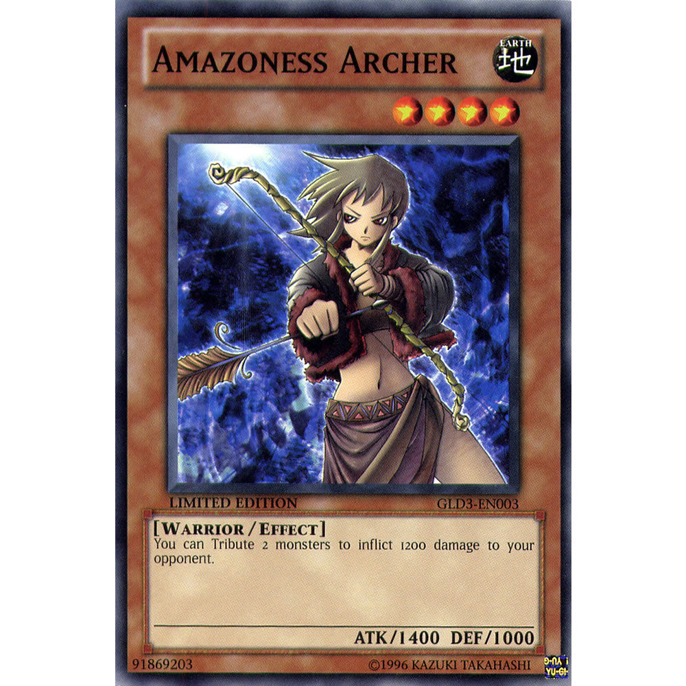 Amazoness Archer GLD3-EN003 Yu-Gi-Oh! Card from the Gold Series 3 Set