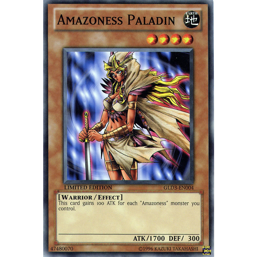 Amazoness Paladin GLD3-EN004 Yu-Gi-Oh! Card from the Gold Series 3 Set