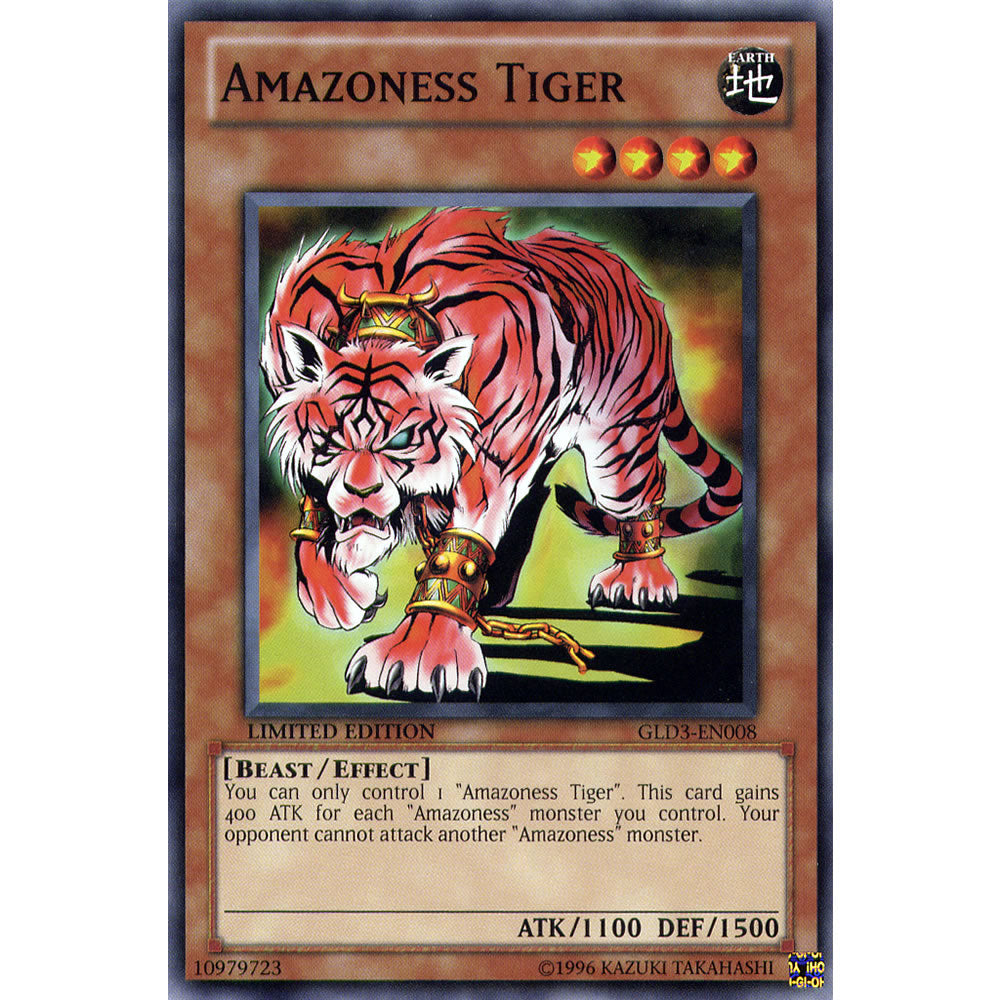 Amazoness Tiger GLD3-EN008 Yu-Gi-Oh! Card from the Gold Series 3 Set