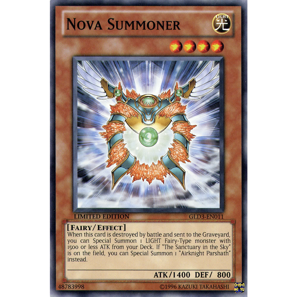 Nova Summoner GLD3-EN011 Yu-Gi-Oh! Card from the Gold Series 3 Set