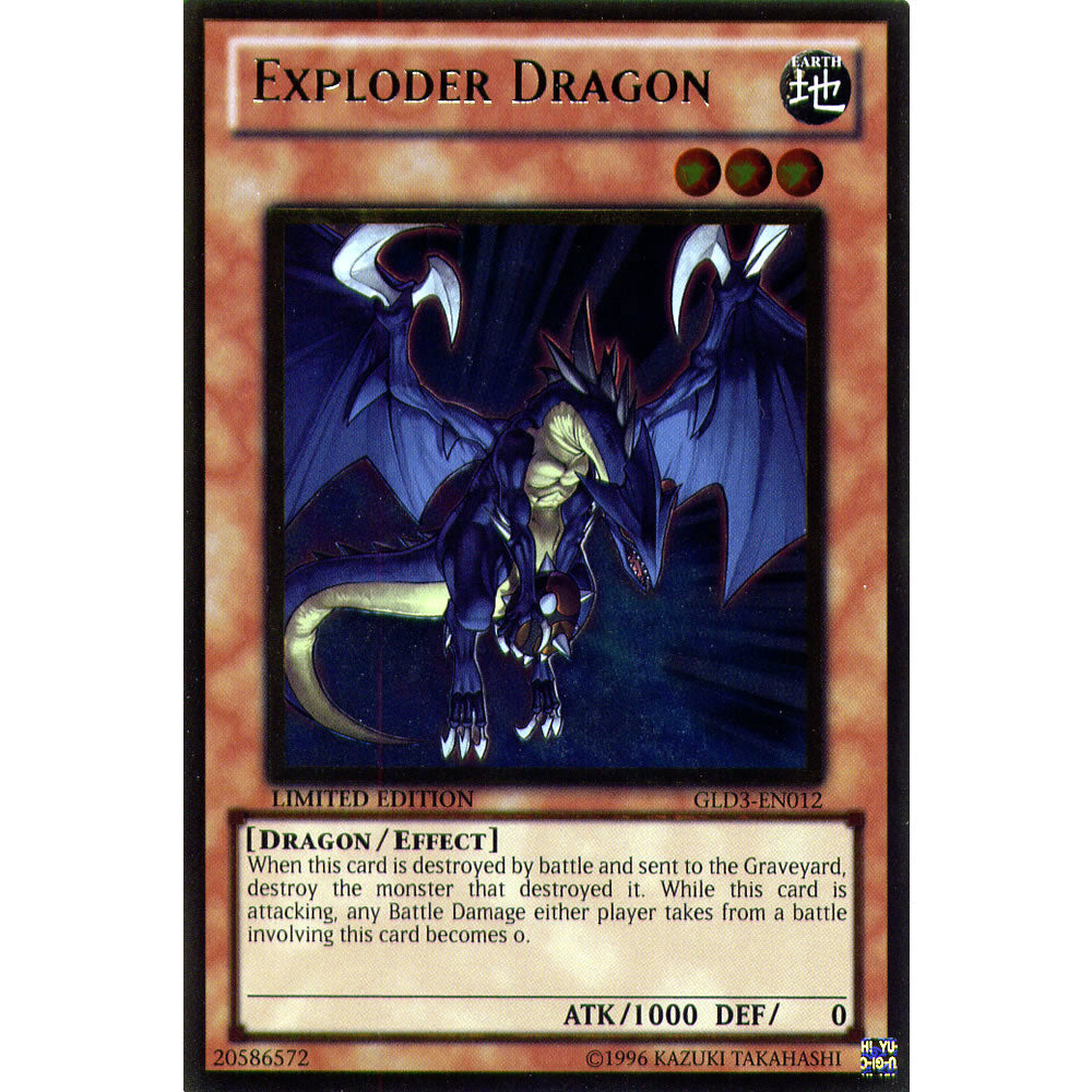 Exploder Dragon GLD3-EN012 Yu-Gi-Oh! Card from the Gold Series 3 Set