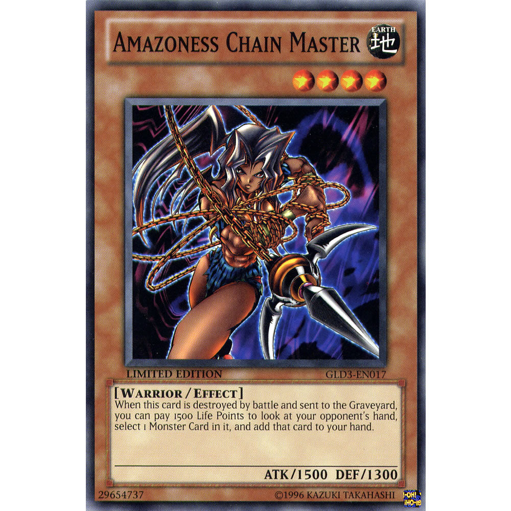 Amazoness Chain Master GLD3-EN017 Yu-Gi-Oh! Card from the Gold Series 3 Set