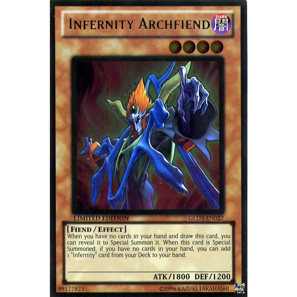 Infernity Archfiend GLD3-EN027 Yu-Gi-Oh! Card from the Gold Series 3 Set