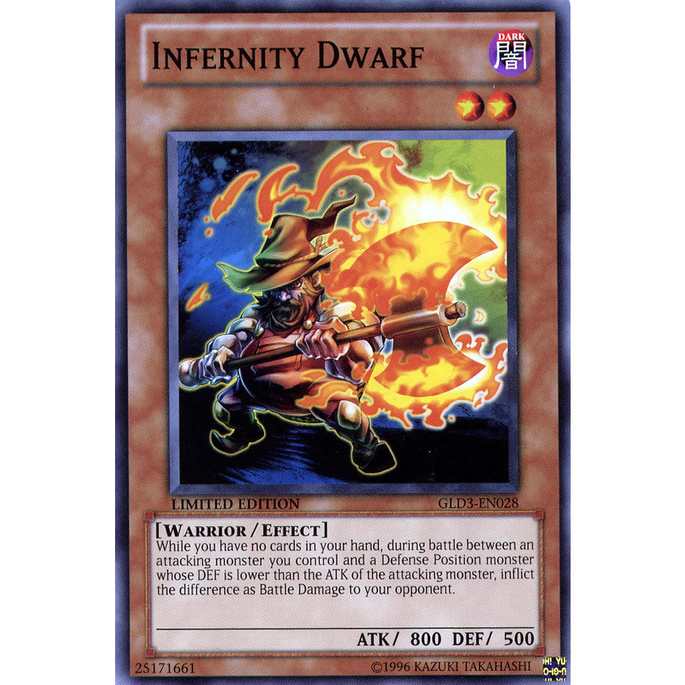 Infernity Dwarf GLD3-EN028 Yu-Gi-Oh! Card from the Gold Series 3 Set
