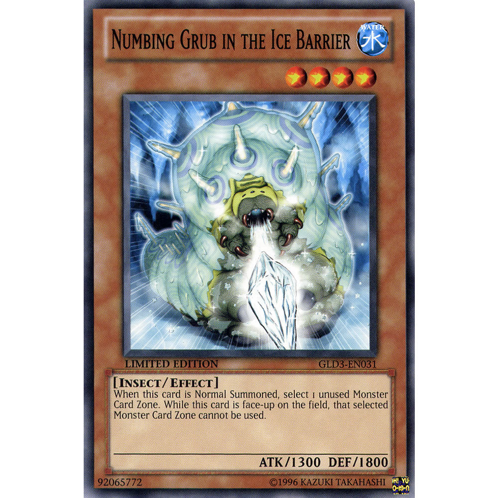 Numbing Grub In The Ice Barrier GLD3-EN031 Yu-Gi-Oh! Card from the Gold Series 3 Set