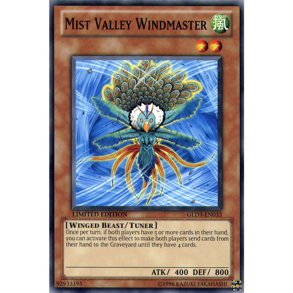 Mist Valley Windmaster GLD3-EN033 Yu-Gi-Oh! Card from the Gold Series 3 Set