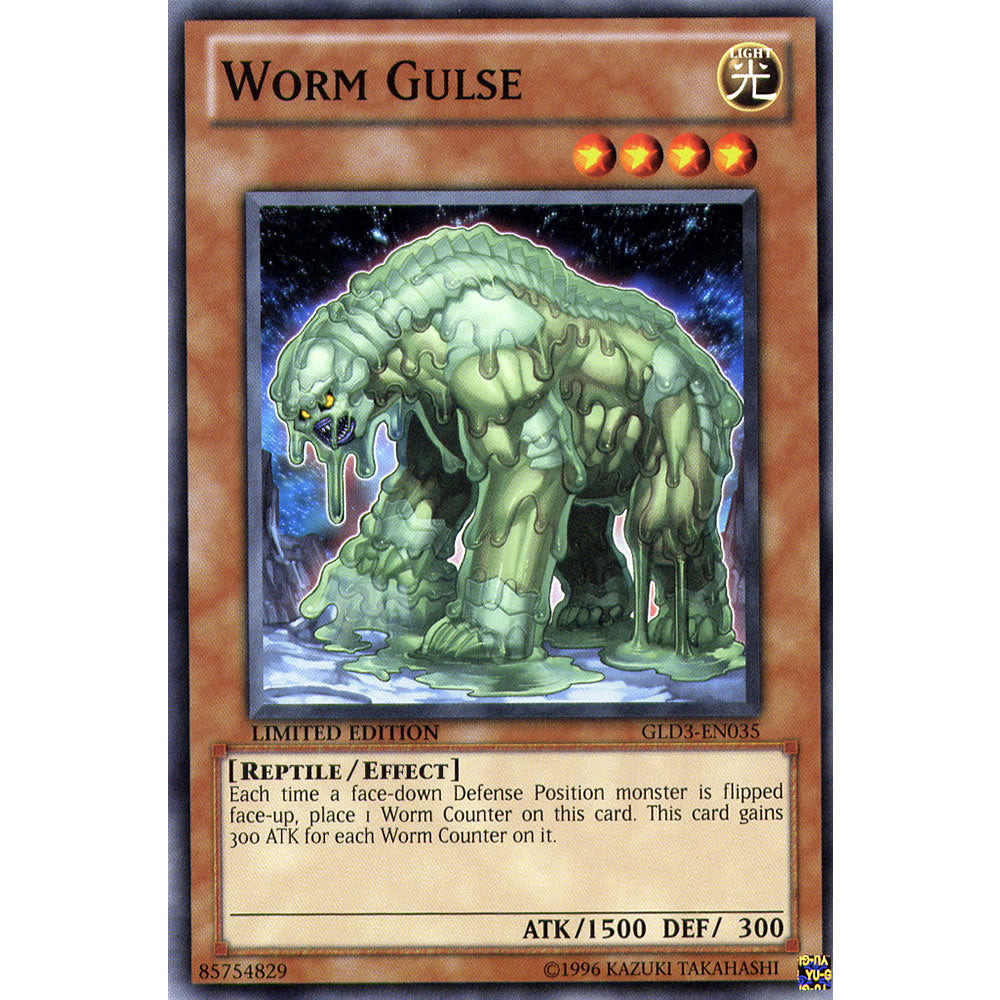 Worm Gulse GLD3-EN035 Yu-Gi-Oh! Card from the Gold Series 3 Set
